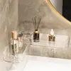 Estante de Almacenamiento en Forma de U con Patrón de Diamantes, Montado en la Pared para Baño, Lujo Ligero, Esquinero sin Taladro para Baño