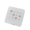 Dulce y Súper Hada Versátil Set de Aretes de Lazo Combinación Corazón de Cerámica Simple Femenino Pequeños Aretes de Verano