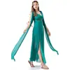 Vestido Verde Deusa da Liberdade Figura Mítica Grega Antiga Fenda Alta Sexy Direto da Fábrica Amazon