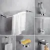 Barra de toalla de acero inoxidable 304 de alta gama, instalación sin taladro, toallero de una barra para baño, hotel, baño, doble barra