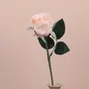 Flor de simulación capullo de rosa individual decoración del hogar ramo accesorios para fotografía rosa kasha paisajismo arreglo floral suave