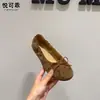 Sapatilhas estilo ballet de bico fino para mulheres, nova coleção outono/verão 2026, perfeitas com vestidos, sapatos Mary Jane, sapatos de festa e mocassins