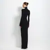 Roupas femininas transfronteiriças europeias e americanas outono 2026 novo macacão de cor sólida com gola alta e saia plissada com fenda terno casual para mulheres
