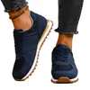 Sapatos Casuais de Lona com Cadarço, Bico Redondo, Sola Grossa, Versáteis, para Primavera e Outono de 2025, Europeus e Americanos, para Mulheres