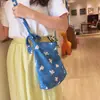 Bolso bandolera de lona transfronterizo para mujer, estilo fresco y artístico, gran capacidad, adecuado para estudiantes, para ir al trabajo y para el uso diario; disponible al por mayor