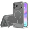 Venta al por mayor de fábrica Adecuado para iPhone 17 Pro Max Soporte Carcasa Magnética Apple 17 Soporte de Una Sola Palabra Cubierta Protectora