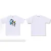 2026 Nueva Marca de Moda Bape Cabeza de Mono Peso Pesado Manga Corta Corte Holgado Unisex Camiseta para Pareja Estudiante
