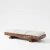 Banco de madera maciza y tela para viento, banco de noche para dormitorio, modelo de diseñador, banco sofá para sala de estar, taburete para cambiar zapatos en la entrada