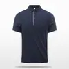 Camisa Polo com Toque de Luxo, Camiseta Masculina Business Sem Costura com Toque Gelado e Gola Polo, Caimento Solto, Blusa Estampada de Manga Curta para Fitness