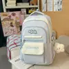 Mochila Nueva de Alta Capacidad Estilo Ins Ligera de Moda Bloqueo de Color Versátil para Chicas de Secundaria y Preparatoria