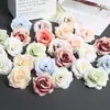 Cabeças de Flores Rosa de Jade Multicor Simuladas para Decoração de Casamento, Adereços de Fotografia, Flores Artificiais, Flores de Seda, Acessórios de Flores para Penteado DIY