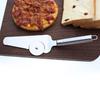 Aço inoxidável ocidental comida pizza pá faca dois em um bolo fogão cozinha ferramentas de cozimento roda faca bolo pá