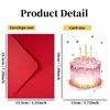 Nuevo Juego de Sobres para Tarjetas de Felicitación de Cumpleaños de Tamaño Grande Tarjeta de Mensaje Universal para Ceremonia de Cumpleaños Aniversario Tarjeta de Decoración para Regalo