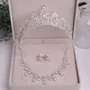 2024 Nuevo Tocados de Novia Set de Collar y Corona de Tres Piezas Ambiente de Boda Súper Hada Accesorios para el Cabello Accesorios de Boda