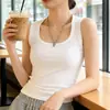 Top de tirantes acanalado de hombros anchos para mujer, nuevo modelo 2026, cómodo y casual, adecuado para el verano, se puede usar como capa interior o exterior, cubre los lados del busto y previene la exposición