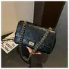 Bolsa de corrente de luxo leve transfronteiriça feminina 2026 nova pequena estilo Chanel padrão losango bolsa de ombro único transversal bolsa casual versátil