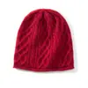 Diseño jacquard de alta resistencia, gorro de punto de moda para mujer 100% cachemira pura con forma de medusa, para el día a día