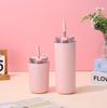Acero Inoxidable 304 Vacío Doble Capa Aislada Portátil Para Coche Oficina Negocios Doble Uso Taza de Agua con Popote Venta al por Mayor