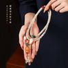 Pulsera Étnica de Sándalo Verde para Madre Artística Retro DIY de Múltiples Círculos de Mano para Hombres y Mujeres