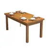 Mesas y sillas para tienda de fideos, mesa y sillas para comedor de hotel, combinación de mesa de comedor de madera maciza para restaurante, mesa de cantina para restaurante, carbonización para barbacoa en restaurante