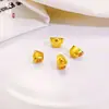 Miçangas Espaçadoras de Corrente Banhadas a Ouro Vietnamita Acessórios Flor de Cerejeira Cobre Banhado a Ouro Caqui Sorte Amendoim DIY Pulseira Feita à Mão Joias Atacado