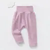 Pantalones de terciopelo para bebé de cintura alta con protección para la barriga, pantalones cálidos para bebé, pantalones largos para niñas y niños, pantalones grandes para trasero, pantalones de primavera y otoño