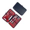 Set de Cortauñas en Stock, Set Completo Negro de 24 Piezas, Tijeras para Uñas, Limpiador de Oídos, Pinzas para Cutícula, Herramientas para Pedicura, Cortador Angulado