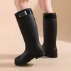 Botas de Chuva Novo Estilo para Mulheres, Roupa Externa da Moda, Botas de Chuva Longas, Impermeável, Antiderrapante, Botas para Água Salgada, Sapatos de Borracha, Sapatos Aquáticos Femininos, Comércio Exterior