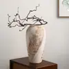 Vaso de Cerâmica Jingdezhen Estilo Chinês Novo Retrô Pote de Barro Sentido de Alta Qualidade Vaso de Flores Ornamentos de Decoração para Sala de Estar