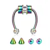 Al por mayor transfronterizo europeo y americano Nuevo Anillo de Nariz Magnético Fuerte Sin Perforación de Acero Inoxidable Anillo de Herradura Joyería para Piercing de Moda Personalizada