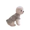 Vestido de mascota acanalado de doble capa con dobladillo con volantes, adecuado para primavera, otoño e invierno, proporcionando calidez y un aspecto de princesa; también incluye una camiseta interior acanalada