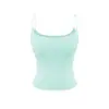 Camisola sexy para chica con escote de una línea, tirantes finos elásticos y copas en el pecho, prenda exterior sexy, corte ajustado, espalda favorecedora, top sin mangas