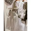 Conjunto de Dos Piezas de Moda Verano 2026: Chaleco Khaki Holgado y Pantalones de Pierna Ancha Versátiles para Niños y Niñas