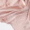 Bufanda Jacquard de Satén con Hojas de Color Sólido Transfronteriza Bufanda Larga Transpirable Suave Seda Artificial Chal tipo Turbante con Caída