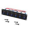Panel Combinado para Coche Modificado y RV Luz LED Azul Interruptor Basculante Ojo de Gato con Pantalla de Aleación de Aluminio de 12V/15A