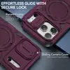 Comercio electrónico transfronterizo: Funda anticaída para Apple 18 Pro Max con soporte magnético para coche de 360 grados, compatible con IP17 Pro Max, con diseño de ventana deslizante