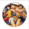 One Piece Rey Lufei Suolong Shanzhi Insignia Redonda de Lata Colgante Espejo Pequeño Portátil Base de Hierro de Plástico