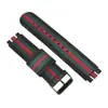 Para SWATCH SWATCH correa de reloj correa tejida de lona de nylon correa 17 19 20 mm correa de silicona de repuesto