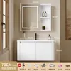Gabinete de Baño Espacioso Engrosado Combinación Crema Lavabo de Esquina Redonda Lavabo de Baño Lavamanos Cerámico Integrado Ocio