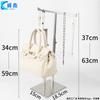 Aço inoxidável cachecol colete roupa interior calcinha saco expositor rack multifuncional tipo T fita rack loja de roupas jóias rack