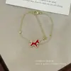 Set de Collar y Pendientes Caballo Rojo de Año Nuevo para Mujer, Sencillo y Elegante, Estilo de Alta Gama, Set de Pulseras al por Mayor