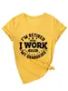 Ahora estoy jubilado, trabajo en Amazon y vendo en el sitio independiente. Camiseta Casual y Cómoda de Mujer con Cuello en V y Mangas Cortas