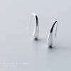 Pendientes de plata S925 para mujer, estilo japonés y coreano, sencillos, brillantes, con forma de gota, con personalidad, con forma geométrica, joyería para mujer E7347
