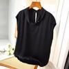 Chaleco sin mangas de ácido acético de diseño elegante de color puro simple estilo coreano para mujer 24 Verano Nueva Moda Maduro Ligero Personalizado Top