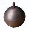 Campana de cobre vintage, hecha a mano, accesorios de bricolaje, anillo de material tejido, campana redonda pequeña de color navideño para niños, para mascotas