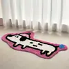 Tapete de Chão Cartoon para Quarto ao Lado da Cama, Tapete Refrescante com Isolamento para Sala de Estar e Varanda, Tapete Irregular Aveludado Resistente a Manchas, Tapete para Sala de Estar e Sofá