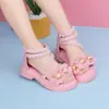 Zapatos de Playa para Niños, Sandalias de Verano Transpirables para Niñas, Florales, Dulces y Lindas, Zapatos Romanos de Suela Suave, Zapatos de Princesa para Niños Mayores