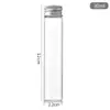 Botella dispensadora de líquido para tinta de tapa de aluminio plateado personalizada 22 Botella de empaque para píldoras en polvo Botella para dulces Botella de deseos a la deriva