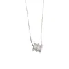 Exquisita, de Moda, Lujo Ligero, Sensación de Alta Gama, Collar Ceñidor de Cintura de Diamantes Completos, Estilo de Nicho, Diseño Simple, Cadena Versátil para Clavícula