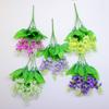 Planta Artificial Transfronteriza de Jacinto de 5 Cabezas Flor Falsa Decoración para Escritorio en Casa Boda Accesorios de Fotografía Ramo Pequeño Fresco